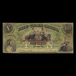 Canada, Bank of Upper Canada (York), 10 dollars <br /> 6 juillet 1859