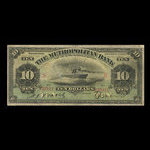 Canada, Metropolitan Bank (The), 10 dollars <br /> 5 novembre 1902