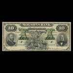 Canada, Molsons Bank, 10 dollars <br /> 2 juillet 1898