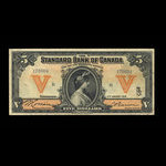 Canada, Standard Bank of Canada, 5 dollars <br /> 2 janvier 1918