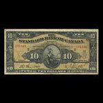 Canada, Standard Bank of Canada, 10 dollars <br /> 2 janvier 1924