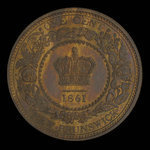 Canada, Victoria, 1 cent <br /> 1861