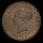 Canada, Province du Nouveau-Brunswick, 1 penny <br /> 1854