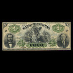 Canada, Banque de Montréal, 4 dollars <br /> 6 février 1871