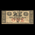 Canada, Banque de Québec, 1 dollar <br /> 1 novembre 1857