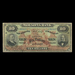 Canada, Molsons Bank, 10 dollars <br /> 2 mai 1904