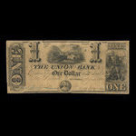 Canada, Union Bank, 1 dollar <br /> 1 août 1838