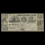 Canada, Agricultural Bank (Toronto), 1 dollar <br /> 1 novembre 1835