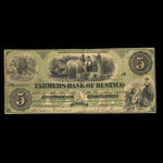 Canada, Farmers Bank of Rustico, 5 dollars <br /> 2 janvier 1872