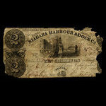 Canada, Niagara Harbour & Dock Co., 2 dollars <br /> 2 octobre 1840