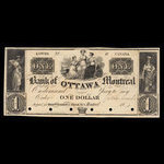 Canada, Banque de Ottawa, 1 dollar <br /> 1838