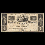 Canada, Banque de Ottawa, 1 dollar : 1838