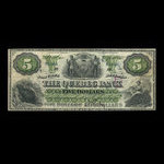 Canada, Banque de Québec, 5 dollars <br /> 3 janvier 1888