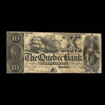 Canada, Banque de Québec, 10 dollars <br /> 1 février 1862