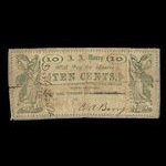 Canada, A.A. Barry, 10 cents <br /> 18 octobre 1862