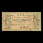 Canada, A.A. Barry, 10 cents <br /> 18 octobre 1862