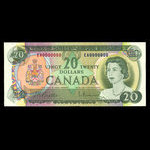 Canada, Banque du Canada, 20 dollars <br /> 1969