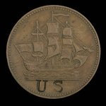 Canada, inconnu, 1/2 penny <br /> 1835