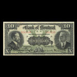 Canada, Banque de Montréal, 10 dollars <br /> 3 novembre 1914
