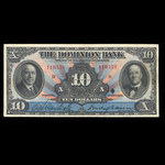 Canada, Dominion Bank, 10 dollars <br /> 1 février 1931