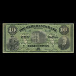 Canada, Merchants Bank of Canada (The), 10 dollars <br /> 2 juillet 1886