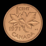 Canada, Élisabeth II, 1 cent <br /> 1971