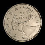 Canada, Élisabeth II, 25 cents <br /> 1971