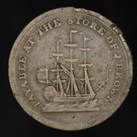 Canada, J. Brown, 1/2 penny <br /> 1815