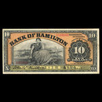 Canada, Bank of Hamilton, 10 dollars <br /> 1 juin 1914