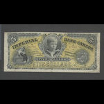 Canada, Imperial Bank of Canada, 5 dollars <br /> 1 octobre 1902