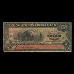 Canada, Northern Crown Bank, 5 dollars <br /> 2 juillet 1914
