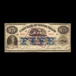 Canada, Union Bank of Newfoundland, 5 livres(anglaise) <br /> 1 août 1883