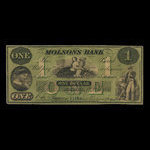 Canada, Molsons Bank, 1 dollar <br /> 1 octobre 1857