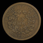 Canada, Banque du Peuple (People's Bank), 1 sou <br /> 1838