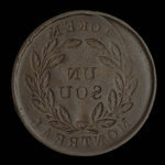 Canada, Dexter Chapin, 1 sou <br /> 1838