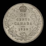 Canada, Georges V, 25 cents <br /> 1929
