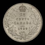 Canada, Georges V, 25 cents : 1929