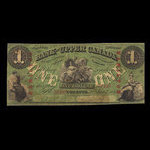 Canada, Bank of Upper Canada (York), 1 dollar <br /> 1 janvier 1861