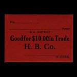 Canada, Compagnie de la Baie d'Hudson, 10 dollars <br /> 1927