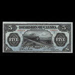 Canada, Dominion du Canada, 5 dollars <br /> 1 mai 1912