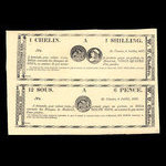 Canada, W.U. Chaffers, 6 pence <br /> 6 juillet 1837