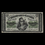 Canada, Dominion du Canada, 25 cents <br /> 1 mars 1870