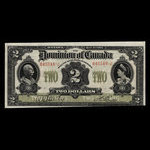 Canada, Dominion du Canada, 2 dollars <br /> 2 janvier 1914
