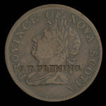 Canada, Province de la Nouvelle-Écosse, 1/2 penny <br /> 1832