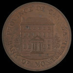 Canada, Banque de Montréal, 1/2 penny <br /> 1844