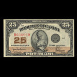 Canada, Dominion du Canada, 25 cents <br /> 2 juillet 1923