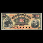 Canada, Merchants' Bank of Halifax, 100 dollars <br /> 3 juillet 1899