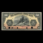 Canada, Northern Crown Bank, 50 dollars <br /> 2 juillet 1908