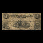 Canada, Banque de Québec, 4 dollars <br /> 2 janvier 1856