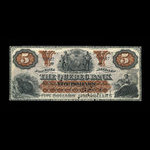 Canada, Banque de Québec, 5 dollars <br /> 3 janvier 1888